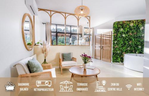 ÉROS - Loft entier avec Balnéo & Rétroprojecteur - Foto 22