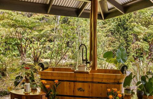 Volcano Tea House Cottage-SpaBath-HotTub-FirePlace - Foto 69