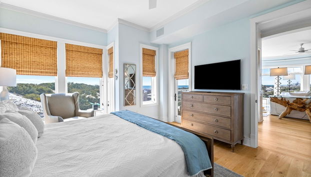 GULF VIEWS from ALL Bedrooms! 308 Compass Point 1 in WaterSound Short walk to the beach and pool 3 Condo by RedAwning - Foto 4, Habitación