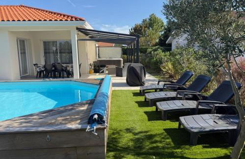 Belle Maison MALOU climatisée calme, piscine, jacuzzi 3km plage Labenne Capbreton - Foto 3