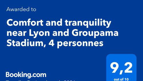 Comfort and tranquility near Lyon and Groupama Stadium, 4 personnes - Foto 3