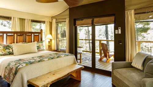 Luxury Family Tree Tent with Private Deck, Soaking Tub & Pizza Oven Near Waterfalls, Zirconia, North Carolina - Foto 3