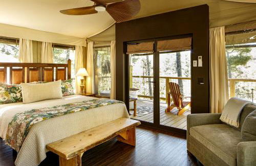 Luxury Family Tree Tent with Private Deck, Soaking Tub & Pizza Oven Near Waterfalls, Zirconia, North Carolina - Foto 3