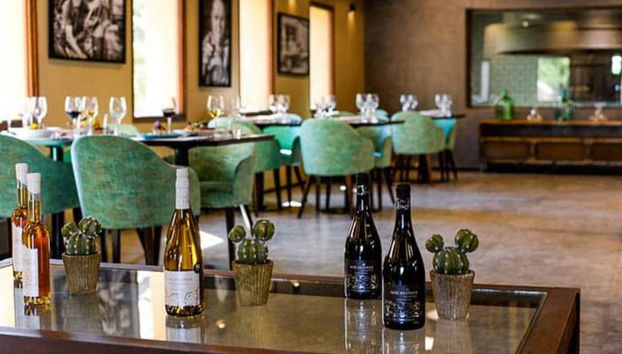 Todo listo para la degustación de vinos