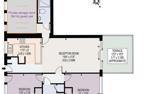 Roof Terrace, 2-bed 2-bath, Stoke Newington - Foto 11