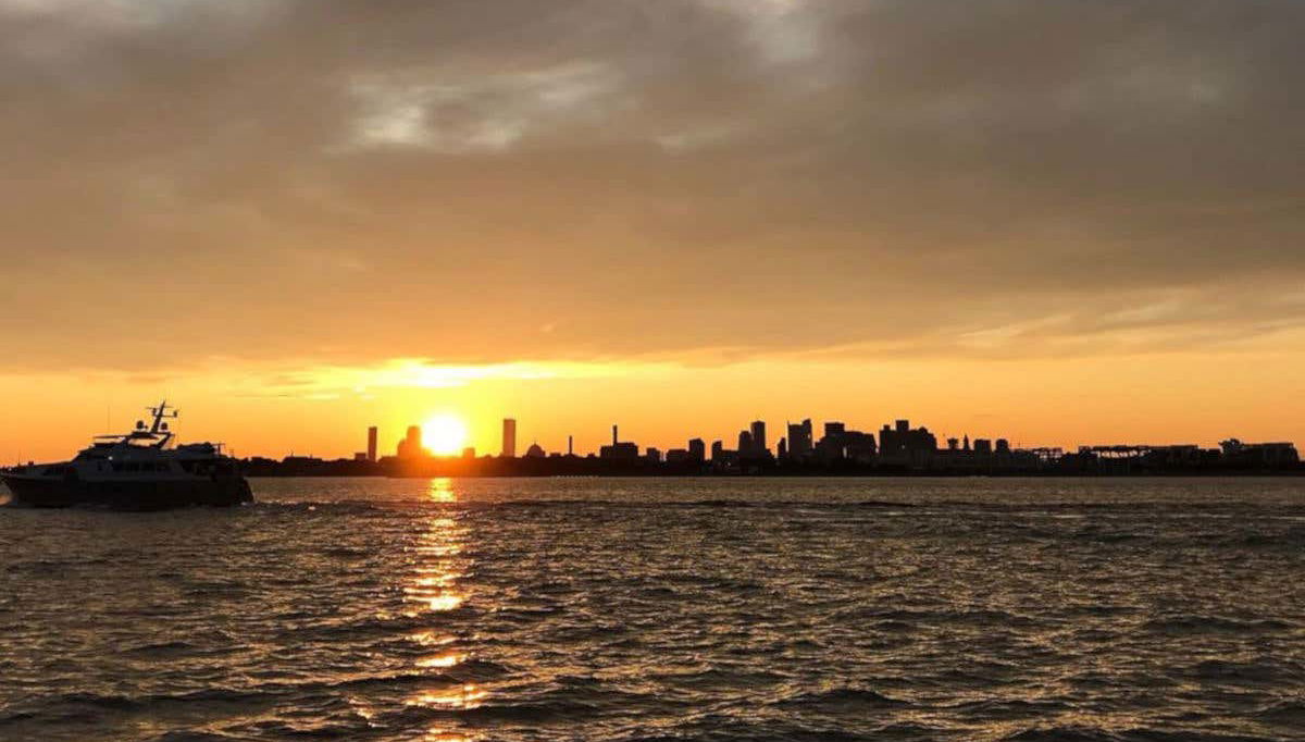 Sunset over Boston