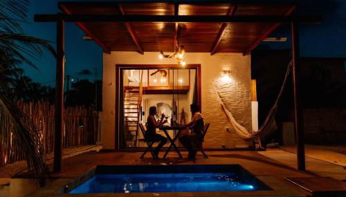 Chalé Aruanã , Banho sob as Estrelas a 100m do Mar - Foto 2