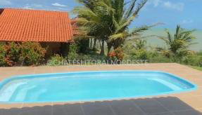 Chalé com piscina privada vista mar-Zumbi-RN - Foto 1