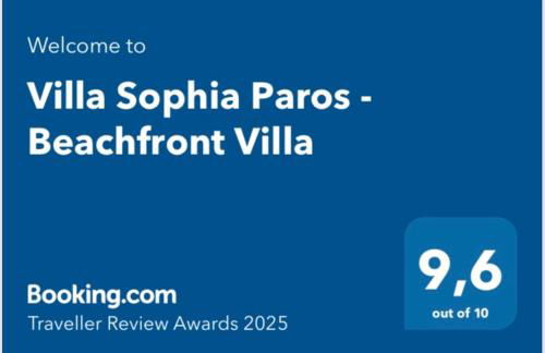 Sophia Villa Paros - Beachfront Villa at Lolantonis - Photo 4