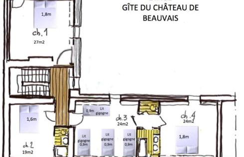 maison d'hôtes de l'orangerie 14 personnes - Foto 40