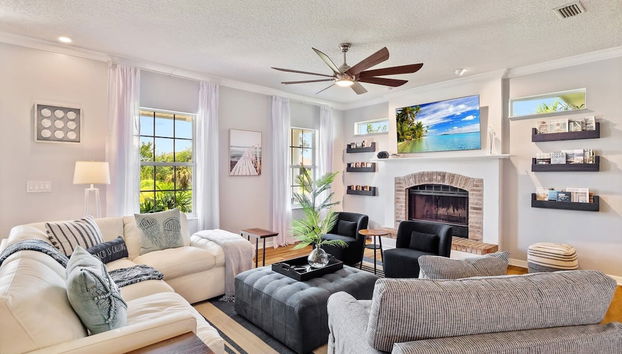 Beach Cottage 3 Bed 2 Bath Heated Pool Free Golf Cart Bring Your Boat RV Private 1AC lot - Foto 5, Habitación