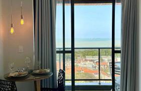 (1406) Studio Elegante com Vista Mar - Foto 7