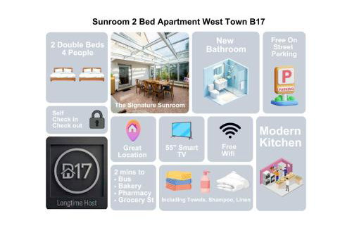 Sunroom 2 Bed Apartment West Town B17 - Foto 17