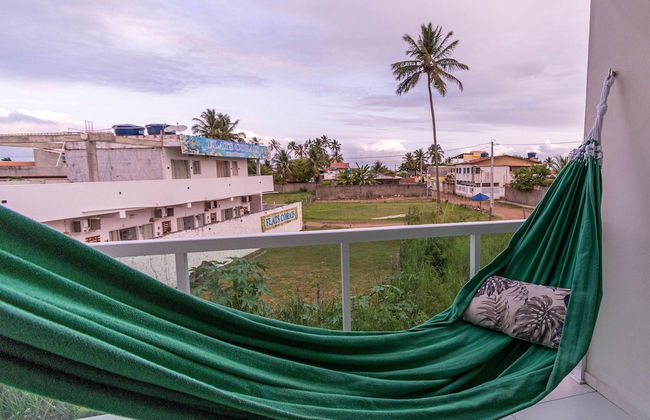 FLATS MAR'BELLA COM VARANDA, 100M PRAIA, PETFRIENDLY E ESTACIONAMENTO - Foto 35