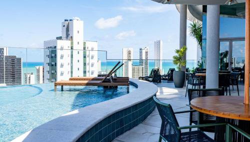 Flat Luxo em Boa Viagem - 5min do Aeroporto - perto da praia - Wi-Fi 500mb - check-in 24h - Foto 5