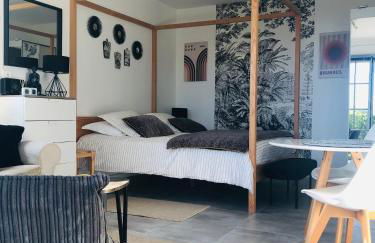 Bel Air Studios-Terrasse couverte-Jardinet-Vue Pont de Normandie-Parking privé - Foto 6