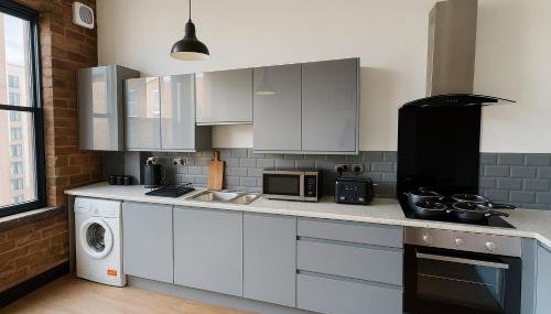 Central Apt Sleeps 6 - Bars, Restaurants & Parking - Foto 3, stove, toaster