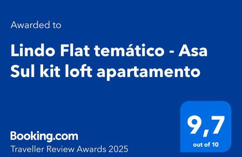 Lindo Flat temático - Asa Sul 913 apartamento - self checkin - garagem - Portaria 24h - Aeroporto - Rodoviária - Foto 35