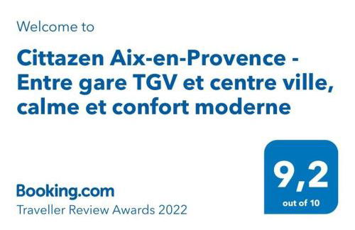 Cittazen Aix-en-Provence - Entre gare TGV et centre ville, calme et confort moderne - Foto 29