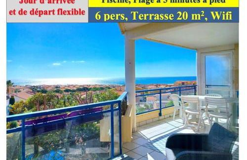 Plain-pied, terrasse, piscine, pleine vue mer, plage à 6' à pied, parking, wifi - Foto 59