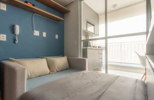 Studio Decorado Moderno ao lado Metrô Giovanni com Varanda - Acomoda até 4 pessoas - Foto 9