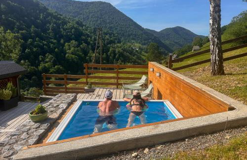 Le René-Sens, chalet 5p avec bain nordique, piscine et vue Pyrénées - Foto 6
