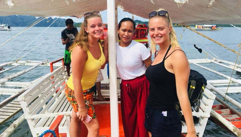 Enjoying the boat tour