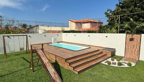 Casa com piscina, ar condicionado, campo de futebol e área gourmet a um quarteirão da lagoa de Praia Seca - Foto 2