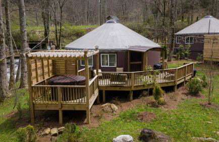 Otter Creek Luxury Yurt - Creekside Glamping with Private Hot Tub - Foto 20