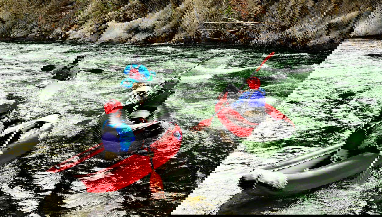 Making our way down the Noguera Pallaresa River