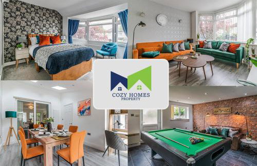 Spacious and Comfy 5 Bed, 2 Bath House with POOL TABLE, near HS2, Solihull, NEC - Foto 54