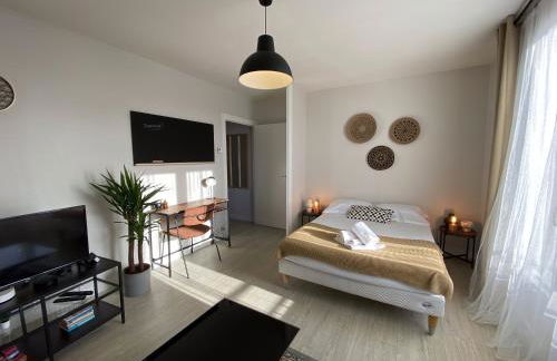 Grand studio calme avec balcon & parking gratuit - Foto 1