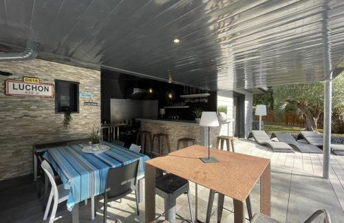 Villa moderne à Soustons avec piscine chauffée, 3 chambres et cuisine extérieure, animaux acceptés - FR-1-379-167 - Foto 13