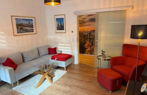 Ferienwohnung Lucy - Moderne Ferienwohnung mit kostenlosem Parkplatz, Terrasse, nahe Bad Schandau und Malerweg - Foto 10