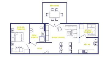 Ganz Frisch Ferienwohnung bis 6 Personen an der Nordsee - Foto 2