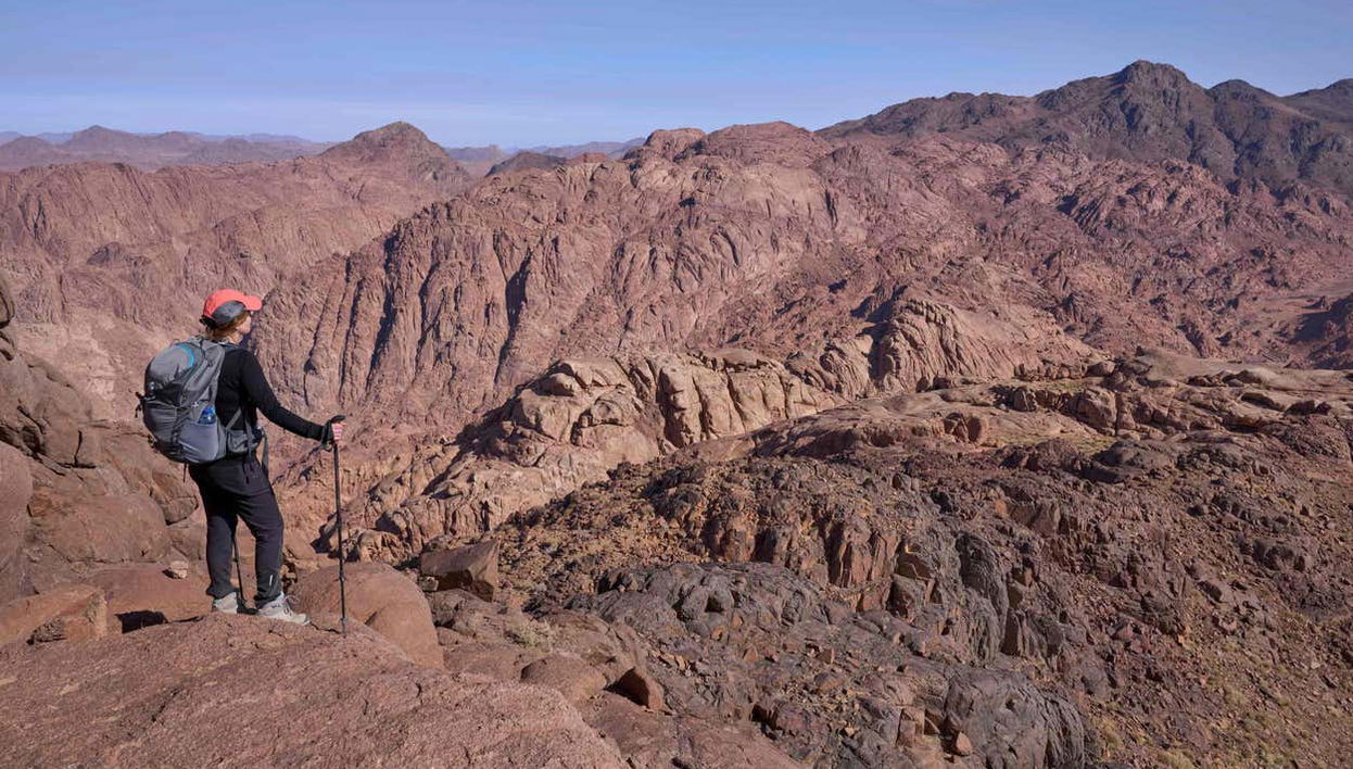 Disfrutando de las vistas del Monte Sinaí