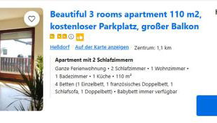 Beautiful 3 rooms apartment 110 m2, kostenloser Parkplatz, großer Balkon - Foto 2