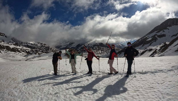 A group posing for a photo