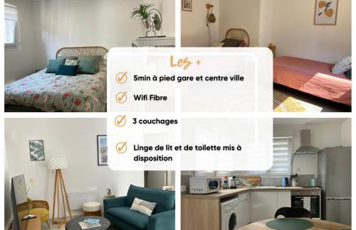 Dewailly, 2 chambres, 3 lits, élégant, 700m centre ville - Foto 2