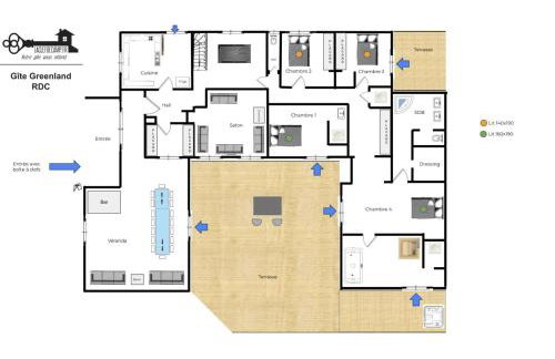 La Clef Decamp Greenland 15pers jacuzzi sauna airhockey billard - Photo 45