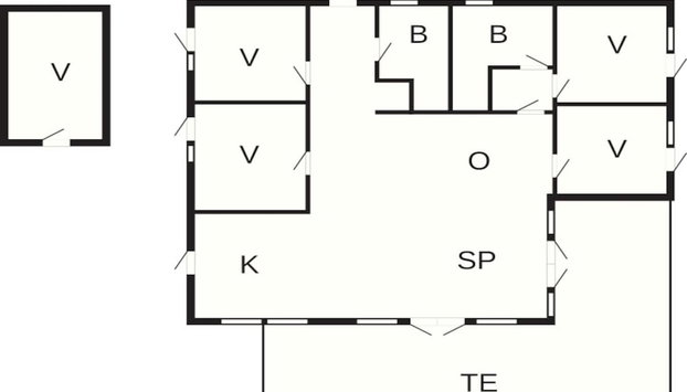Holiday Home in Knebel - Foto 4, Plano