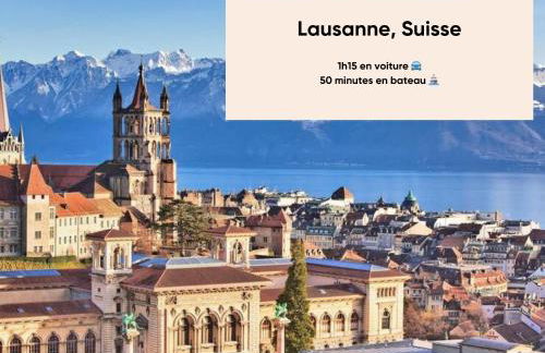 Cosy et moderne avec Clim - Lac Léman - Foto 23