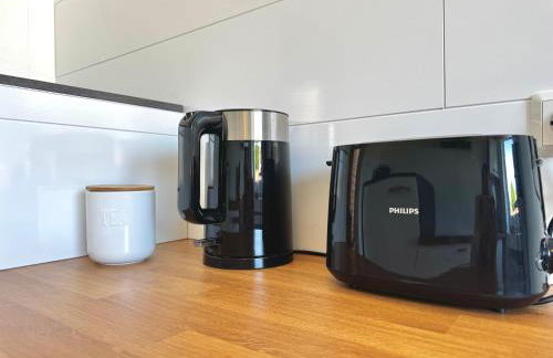 HyggeLiving - DELUXE - 90qm - Balkon - Gartenblick - 55 Zoll TV - Boxspringbetten - Hunde - Kinder - Fahrradkeller - Foto 43