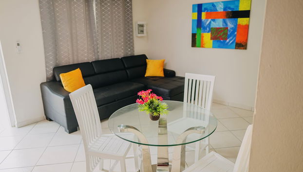 Elegant 1-bedroom Apartment 3 km From Eagle Beach - Foto 5, Comedor