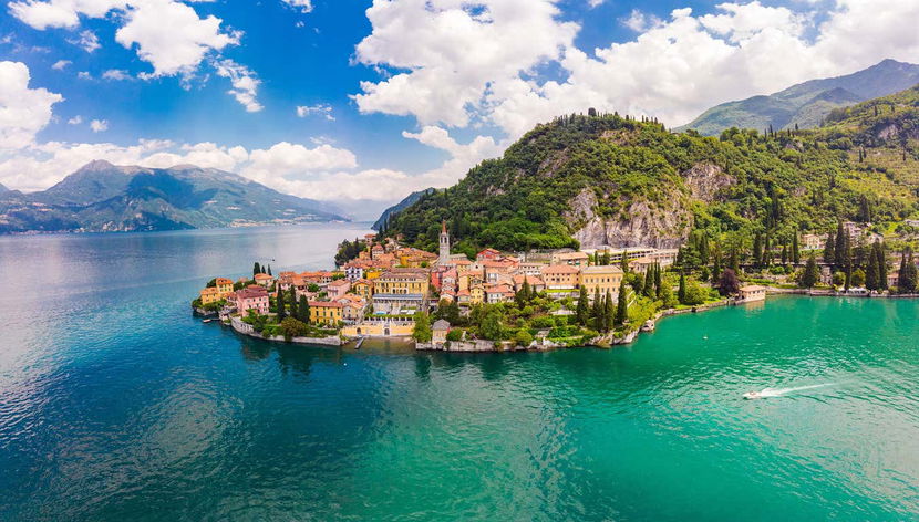 Vue aérienne de Bellagio