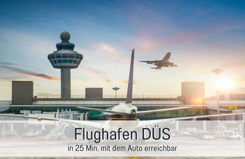 Rheinblick7 Neuss - Spektakulärer Blick auf die Düsseldorfer Skyline - Ruhig Modern Privatparkplatz Aufzug - Top Anbindung an Messe Flughafen Hauptbahnhof - Foto 33