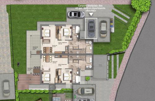 -Neubau- 42 qm Balkon-Apartment - Foto 40