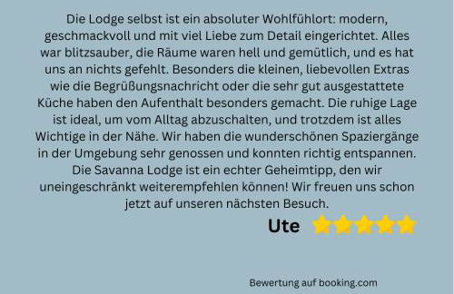 Ferienhaus Höckelheim - Savanna Lodge - barrierefrei - 3 Schlafzimmer-bis 6 Gäste - nahe Göttingen - 100 qm - Babies reisen gratis - Terrasse, Garten & Grill - vollausgestattete Küche mit Spülmaschine - Klimaanlage, Fußbodenheizung & Raffstores - Photo 2