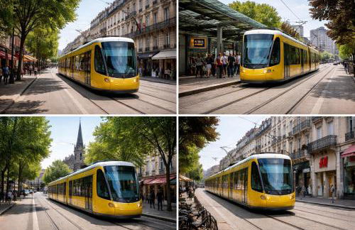 Loisirs travail, court, long séjour, idéalement situé, 2 chambres en enfilade, parking gratuit - Foto 6