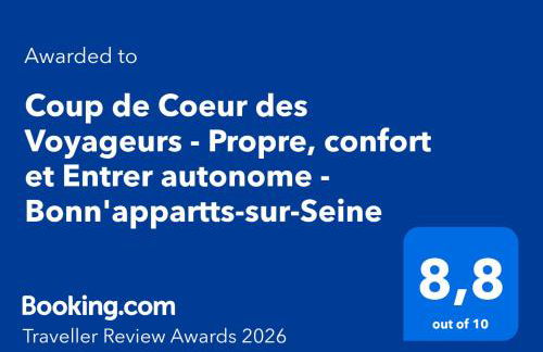 Coup de Coeur des Voyageurs - Propre, confort et Entrer autonome - Bonn'appartts-sur-Seine - Foto 6